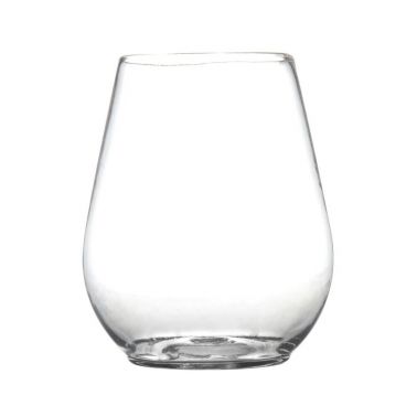 Fineline Renaissance 2704 4 oz. Stemless Clear Plastic Wine Sampler Goblet
