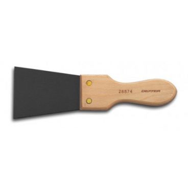 Dexter Russell 50890 Traditional Series 3.88" x 3" Trough Scraper with Beech Handle