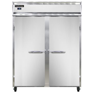 Continental Refrigerator 2FSESN 36-1/4" Slim Line Shallow Depth Reach-In Freezer With 2 Full-Height Solid Doors, 30 Cubic Ft, 115 Volts