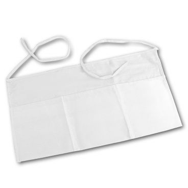 Uncommon Threads 3067-2500 White Waist 3-Section Pockets Apron