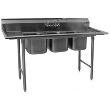 Eagle Group 310-10-3-18 Three Compartment Stainless Steel Commercial Sink with Two Drainboards - 72"