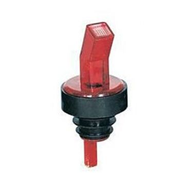Spill-Stop 313-03 Ban-M Screened Red Plastic Pourer With Black Collar