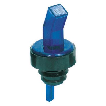 Spill-Stop 313-05 Ban-M Screened Blue Plastic Pourer With Black Collar