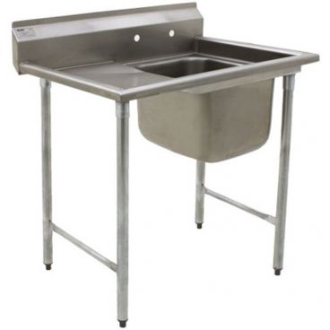 Eagle Group 314-16-1-24L 27 1/2" x 44 7/8" One Bowl Stainless Steel Commercial Compartment Sink with Left Drainboard