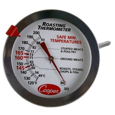 Cooper-Atkins 323-0-1 Stainless Steel 6" Roasting Thermometer