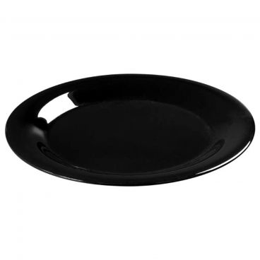 Carlisle 3301803 Black Melamine Sierrus Wide Rim Pie Plate - 6-1/2" Diameter