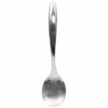 Tablecraft 3333 13 1/4" Dalton II Collection Stainless Steel Solid Serving Spoon with Hollow Handle