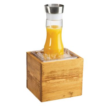 Cal-Mil 3360-6 Reclaimed Wood 7" x 7 3/4" Madera Ice Housing With Clear Polycarbonate Insert