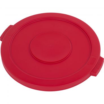 Carlisle 34102105 Red 20 Gallon Polyethylene Bronco Series Round Flat Waste Container Lid 