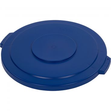 Carlisle 34104514 Blue 44 Gallon Polyethylene Bronco Series Round Flat Waste Container Lid 