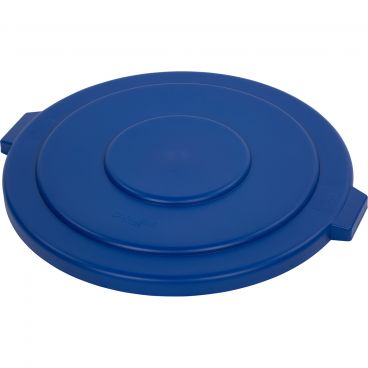 Carlisle 34105614 Blue 55 Gallon Polyethylene Bronco Series Round Flat Waste Container Lid 