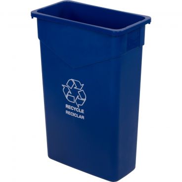 Carlisle 342023REC14 Blue TrimLine 23 Gallon Rectangular Recycle Container