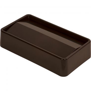 Carlisle 34202469 Dark Brown ABS 15 and 23 Gallon TrimLine Waste Container Swing Top Lid