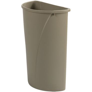 Carlisle 34302106 Beige 21 Gallon Half-Round Polyethylene Centurian Waste Container With Handles