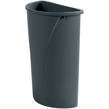 Carlisle 34302123 Gray 21 Gallon Half-Round Polyethylene Centurian Waste Container With Handles