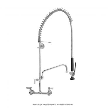Fisher 34398 Wall Mounted Pre-Rinse Faucet with 8" Centers and Wall Bracket - 12" Add-On Swing Spout