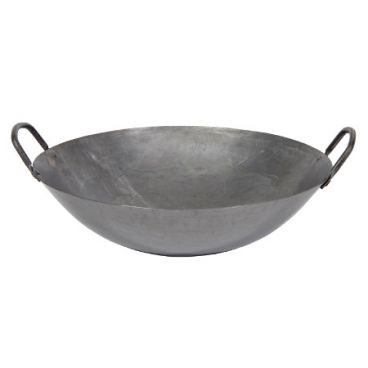 Town 34714 14" Hand Hammered Steel Cantonese Wok with Riveted Handles