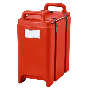Cambro 350LCD158 Hot Red 3.375 Gallon Camtainer Insulated Soup Carrier