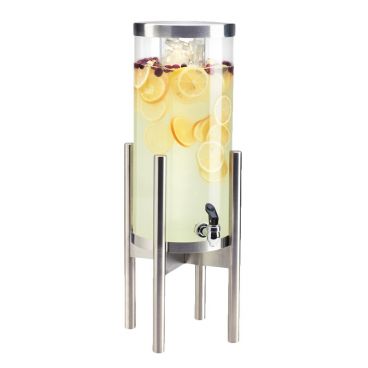 Cal-Mil 3565-3INF-55 3 Gallon Round 26" x 12" x 12" Beverage Dispenser with Stainless Steel Base and Infusion Chamber