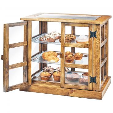 Cal-Mil 3621-99 Madera 25" x 17" x 23" Reclaimed Wood 3 Tier Paneled Bakery Display Case