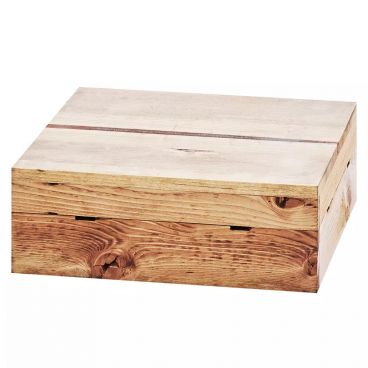 Cal-Mil 3628-4-99 Madera Reclaimed Wood Square Crate Riser - 12" x 12" x 4"