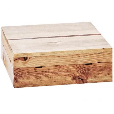Cal-Mil 3628-7-99 Madera Reclaimed Wood Square Crate Riser - 12" x 12" x 7"