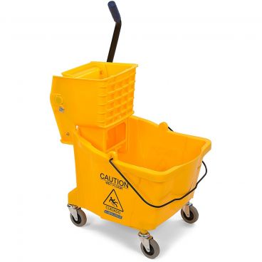 Carlisle 3690404 Yellow Flo Pac 35 Quart Mop Bucket with Side Press Wringer