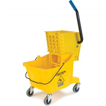 Carlisle 3690804 Yellow Flo Pac 26 Quart Mop Bucket with Side Press Wringer