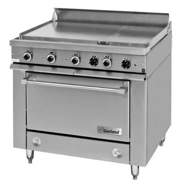 Garland / U.S. Range 36ER32 E Series Heavy Duty 36" Stainless Steel Electric Range w/ 2 All Purpose Cook Top Sections & Conventional Oven Range Base - 21.5 kW, 208/60/3