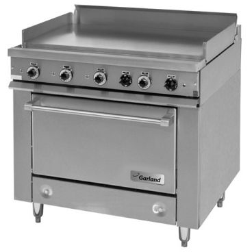 Garland / U.S. Range 36ER36 E Series Heavy Duty 36" Stainless Steel Electric Range w/ 2 All Purpose Cook Top Sections & Conventional Oven Range Base - 18.5 kW, 208/60/3