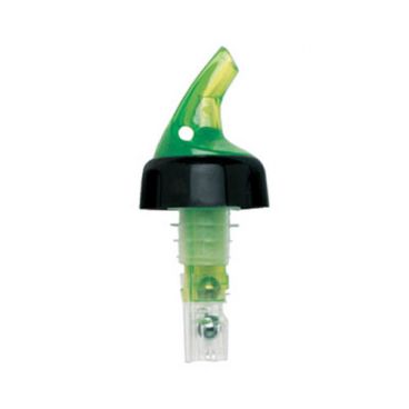 Spill-Stop 383-24 Posi-Por 2000 1 Oz. Neon Green Measuring Pourers With Black Collars
