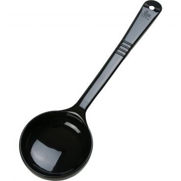 Carlisle 399003 Black Measure Miser 6 Ounce Solid Round Portion Control Spoon
