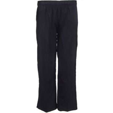 Uncommon Threads 4101-0106 Straight-Leg Women's Chef Pants, Black - Double Extra Large