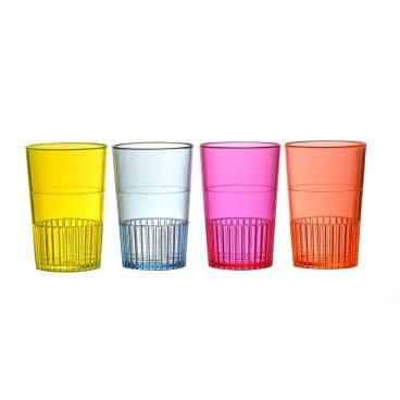 Fineline Quenchers 4115-MIX 1.5 oz. Mixed Neon Hard Plastic Shooter Glass