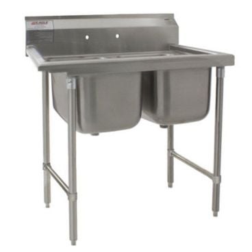 Eagle Group 412-16-2 Two 16" Bowl Stainless Steel Commercial Compartment Sink