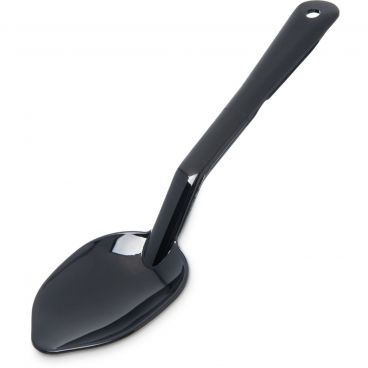  Carlisle 441003 11" Polycarbonate Black Solid Serving Spoon
