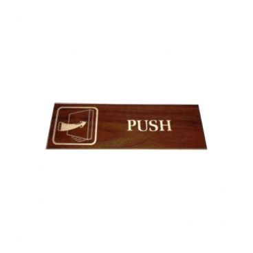 Vollrath 4502 Traex 3" x 9" Push Door Sign
