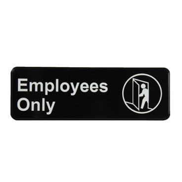 Vollrath 4506 3" x 9" Employees Only Sign