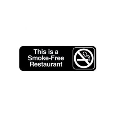 Vollrath 4524 3" x 9" This is a Smoke Free Restaurant Sign