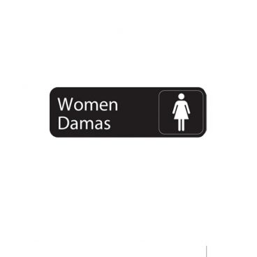 Vollrath 4567 3" x 9" Women/Damas Sign