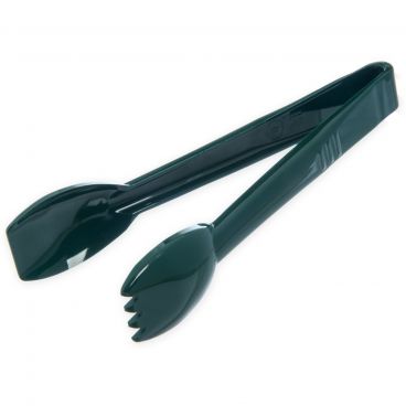  Carlisle 460908 Carly 9" Forest Green Plastic Salad Tongs