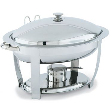 Vollrath 46500 Orion Oval 6 Quart Stainless Steel Lift-Off Chafer