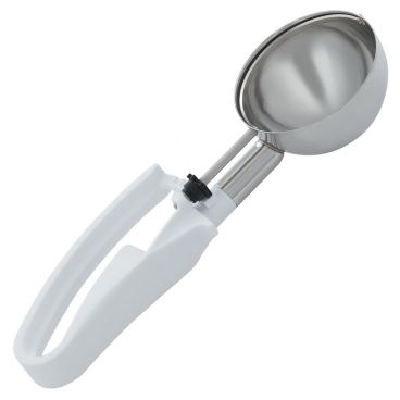 Vollrath 47390 5 Oz. Standard Length Squeeze Disher with White Handle
