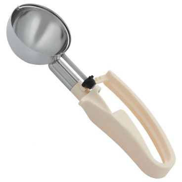 Vollrath 47392 3 Oz. Standard Length Squeeze Disher with Ivory Handle