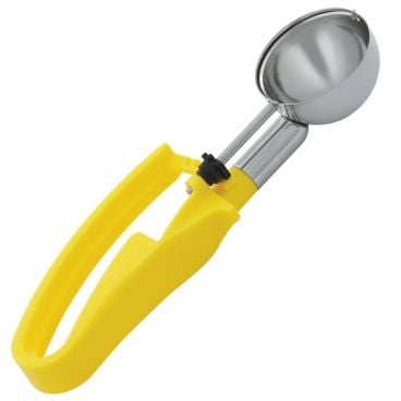 Vollrath 47396 2 Oz. Standard Length Squeeze Disher with Yellow Handle