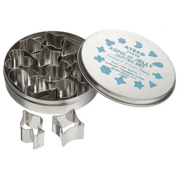Ateco 4848 12-Piece Stainless Steel 1" Aspic Cutter Set (August Thomsen)