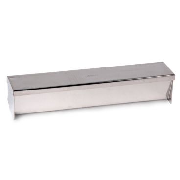 Ateco 4920 Stainless Steel 11-3/4" x 2-1/4" Rectangular Mold and Cover with Flat Bottom (August Thomsen)