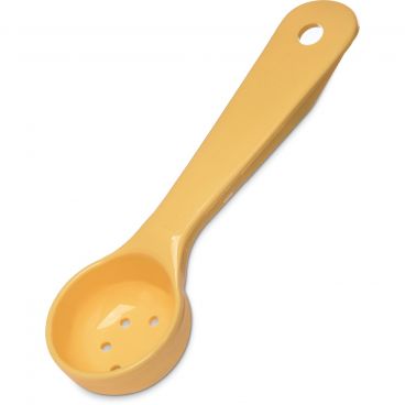 Carlisle 492304 Measure Miser 1 oz Yellow Perforated Short Handle Portion Spoon