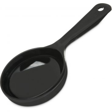 Carlisle 493003 Black Measure Miser 6 Ounce Solid Portion Control Spoon