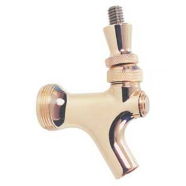 Micro Matic 4933BR Polished Brass Standard Faucet With Stainless Steel Lever